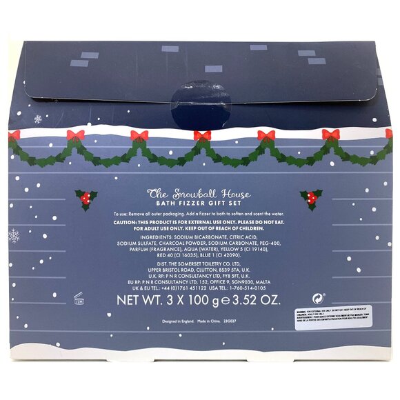 Asquith & Somerset "Snowball House" 3 Penguin-Shaped Bath Fizzer Gift Set - NEW - Picture 6 of 6